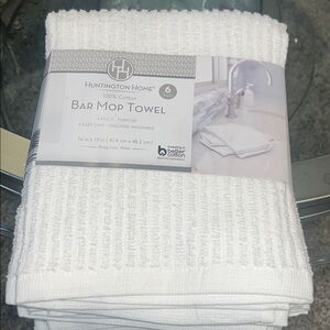 Huntington Home Classic White Bar Mop Towels